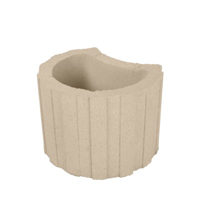 Mini talus béton à végétaliser Ø33 x H24 cm - coloris sable